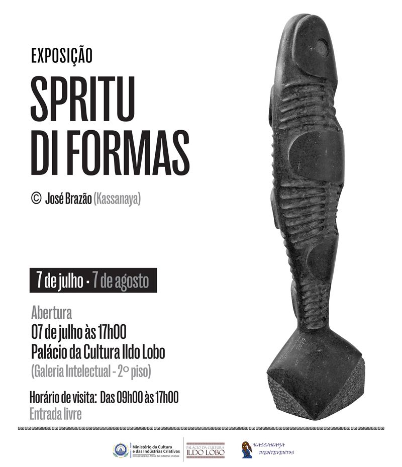ExposiÃ§Ã£o de esculturas em pedras Â«Spritu di FormasÂ» do artista JosÃ© BrazÃ£o (Kassanaya), no PalÃ¡cio da Cultura Ildo Lobo