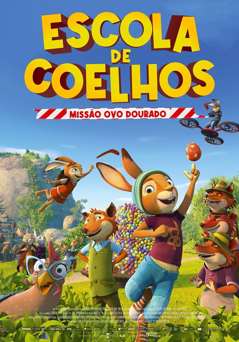 Filme Â«Escola de Coelhos: MissÃ£o Ovo DouradoÂ», no Cine Praia