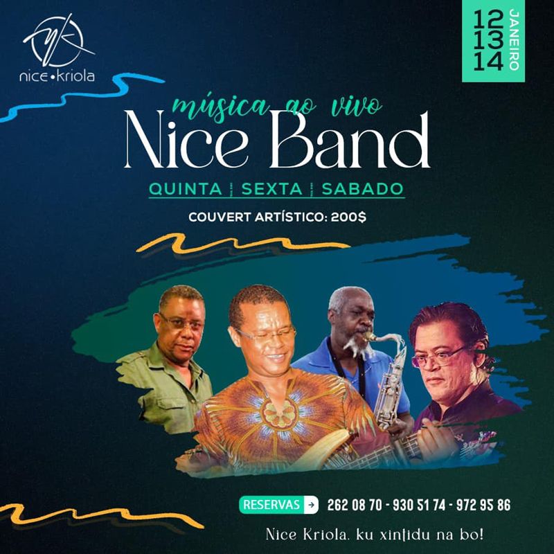 Nice Band com Albertino, Totinho, Jorge Pimpa e PalÃ³, no Nice Kriola