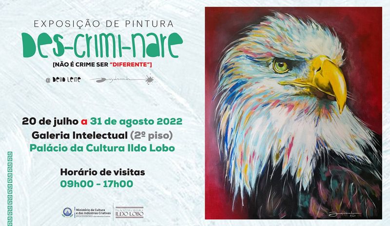 ExposiÃ§Ã£o de pintura Â«Des-crimi-nare [NÃ£o Ã© Crime ser "Diferente"]Â» de Delio Leite, no PalÃ¡cio da Cultura Ildo Lobo
