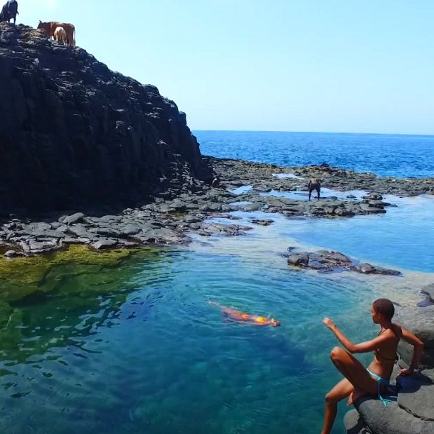 Piscina Natural de Cuba, Ribeira Prata - Tarrafal, ilha de Santiago